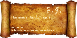 Hermesz Gyöngyi névjegykártya
