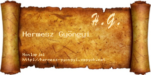 Hermesz Gyöngyi névjegykártya