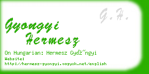 gyongyi hermesz business card